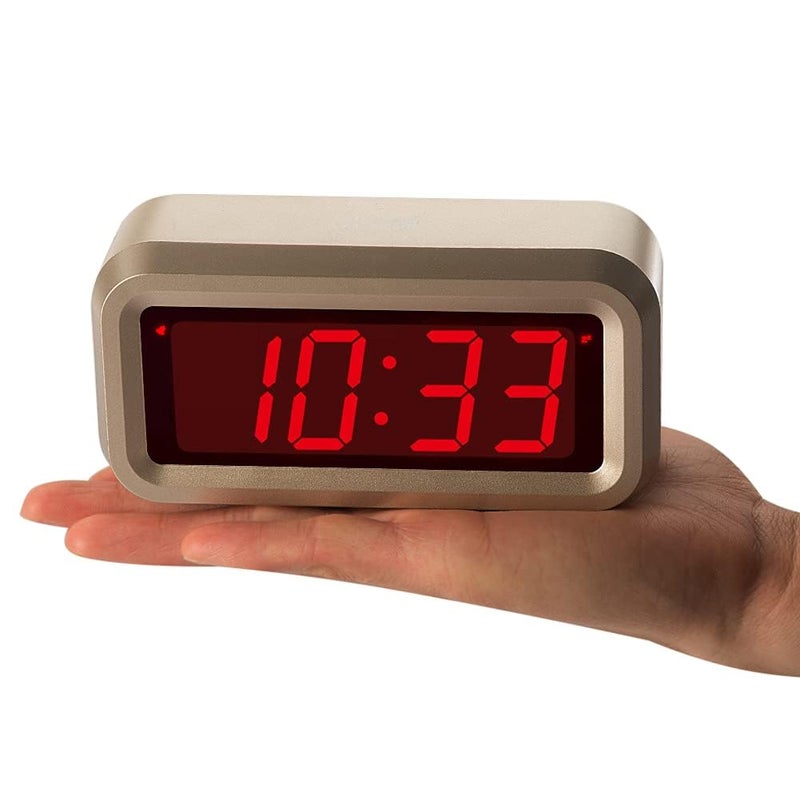 Timegyro Alarm Clock for Bedrooms, LED Digital Clock Battery Operated Small Wall Clock with 3 Level Brightness Adjustable,Snooze,12/24Hr,1.2" Digital Display for Desk, Bebside,Table, Travel - Image 3